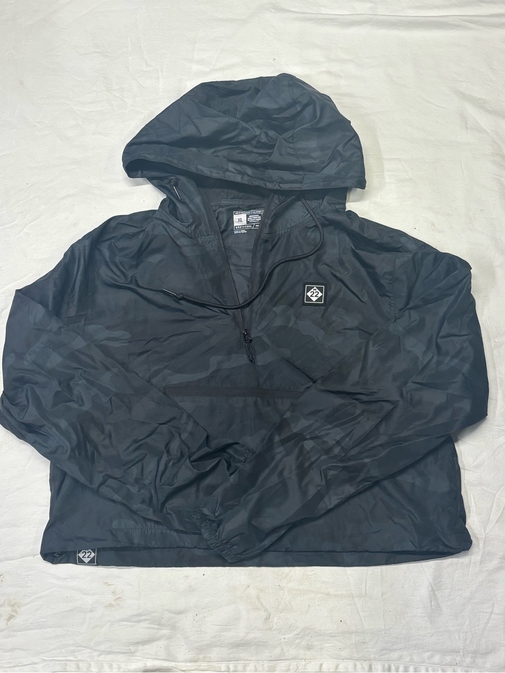 M22 Black Hooded Jacket with 22 Logo - XL